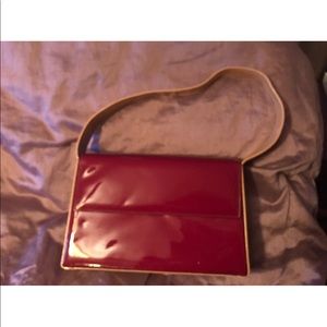 Red patent leather bag
